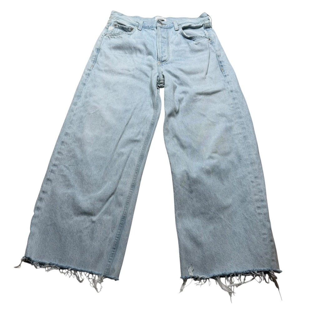 Citizens of Humanity Ayla Baggy Jeans Light Blue Wide Leg Women's 27 Good